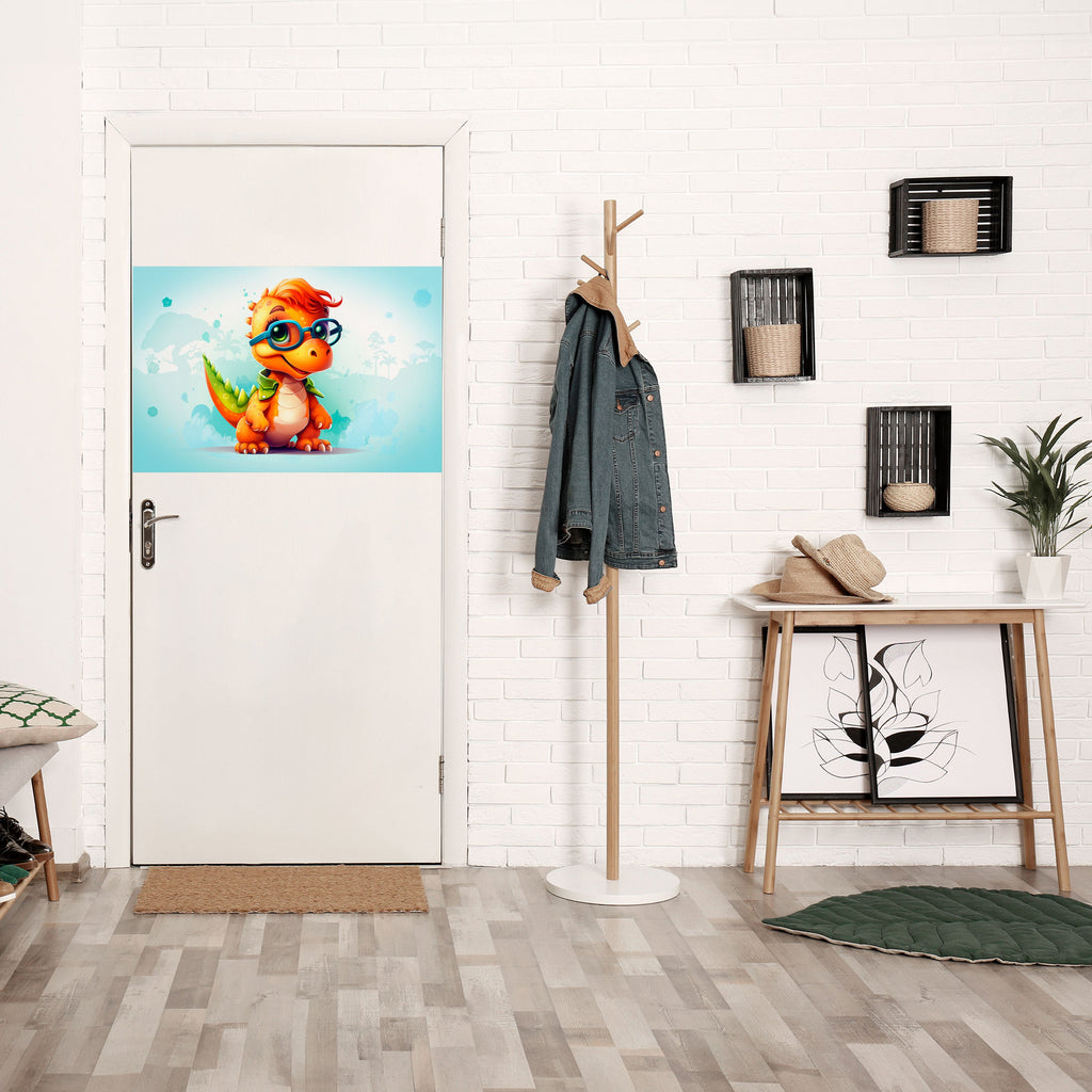 KIDDOSAURUS REX Selbstklebendes Horizontal-Poster