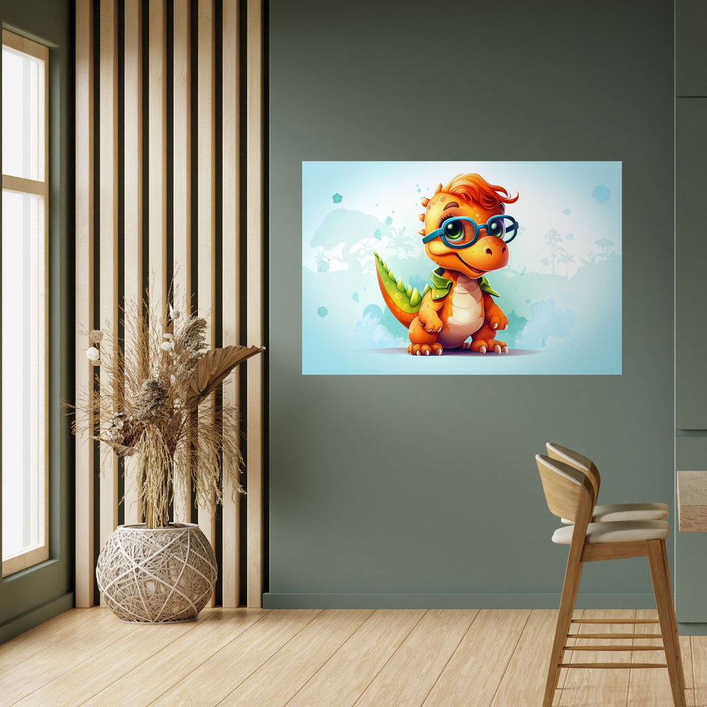 KIDDOSAURUS REX Selbstklebendes Horizontal-Poster