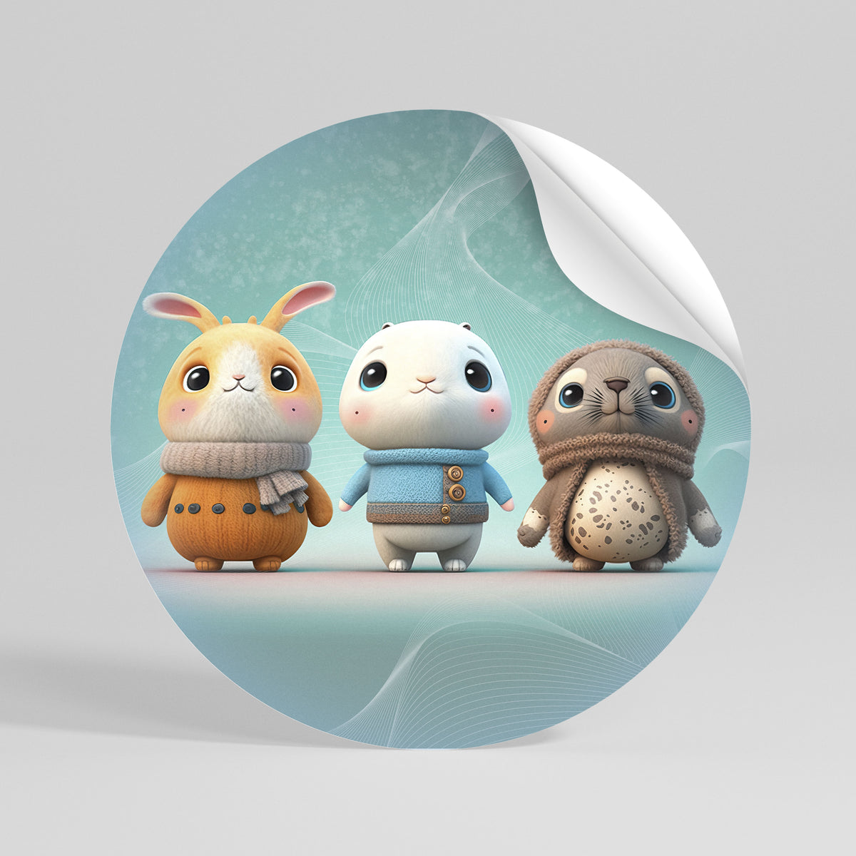 SWEETIES SQUAD Runder Wandsticker zum Abziehen und Aufkleben