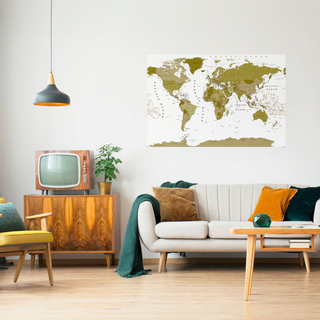 OLIVE EARTH ENCHANTMENT Selbstklebendes Horizontal-Poster