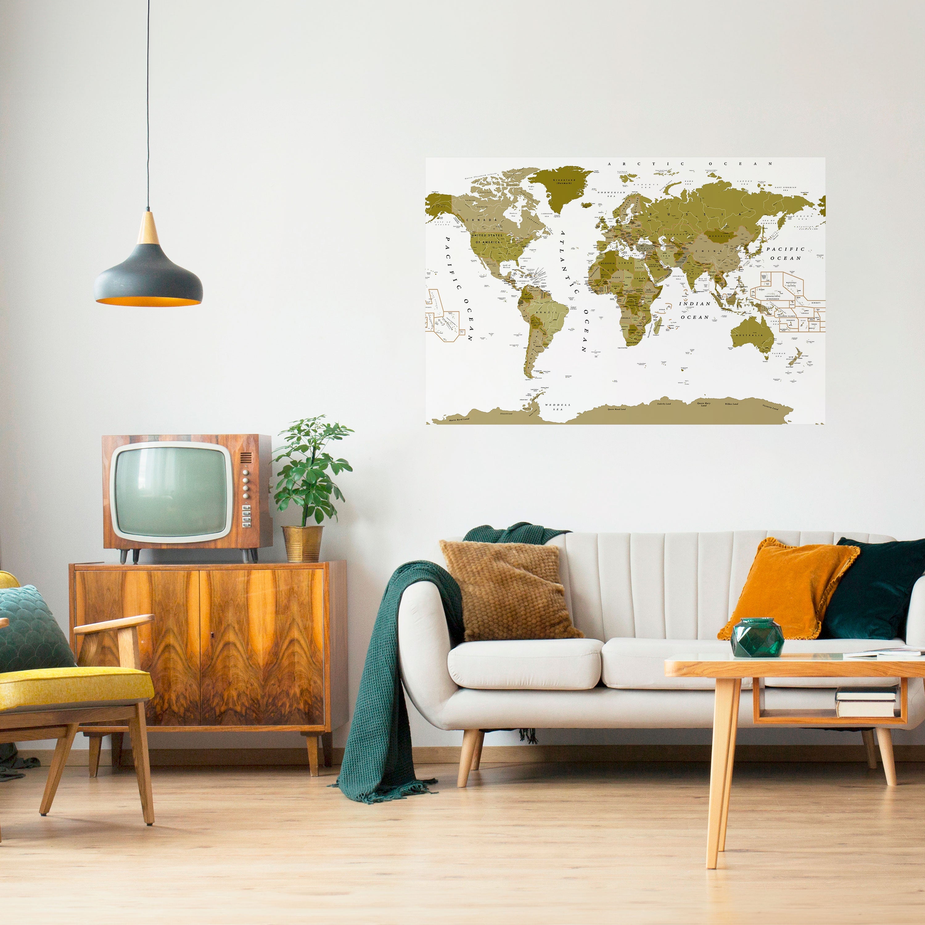 OLIVE EARTH ENCHANTMENT Selbstklebendes Horizontal-Poster