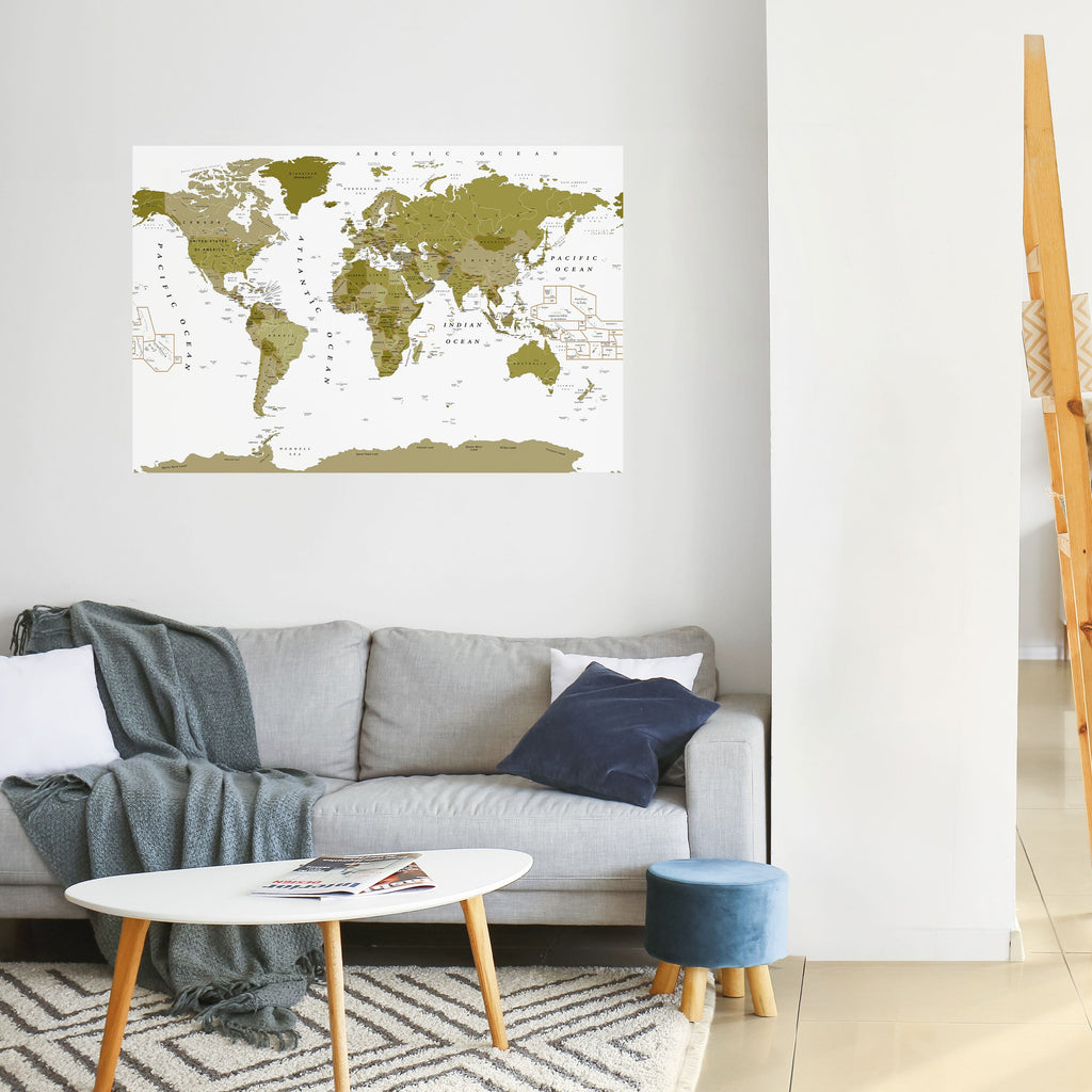 OLIVE EARTH ENCHANTMENT Selbstklebendes Horizontal-Poster