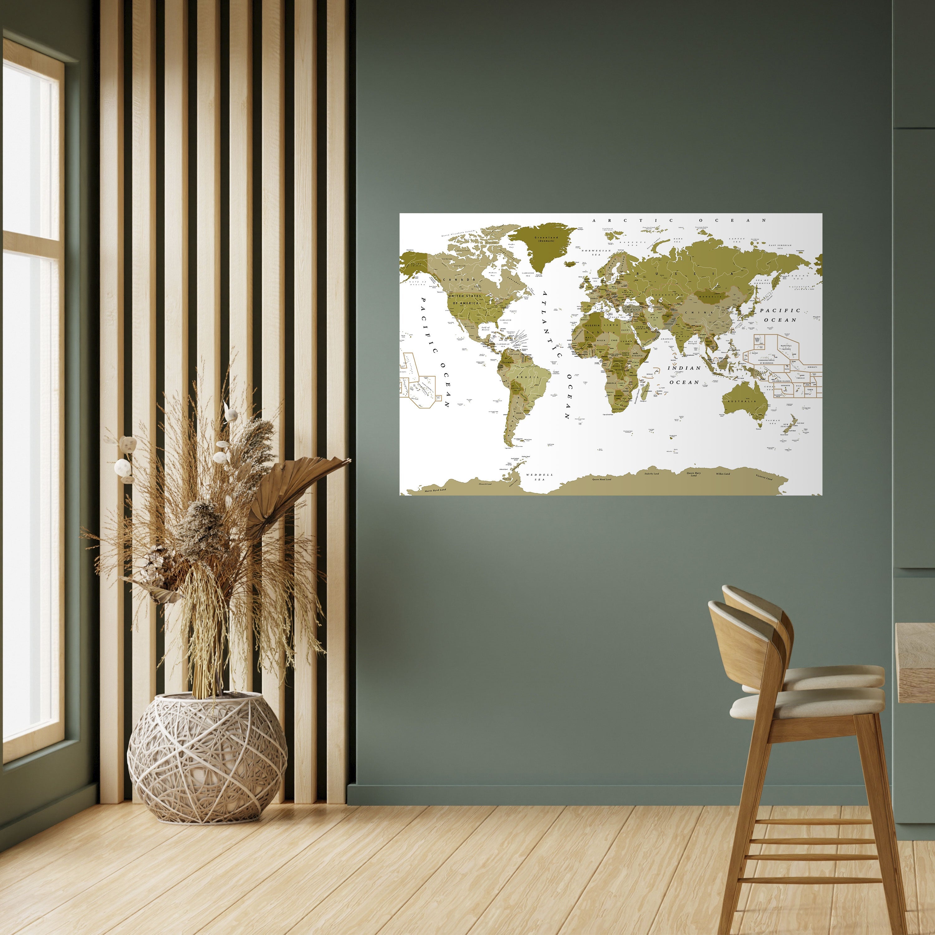 OLIVE EARTH ENCHANTMENT Selbstklebendes Horizontal-Poster