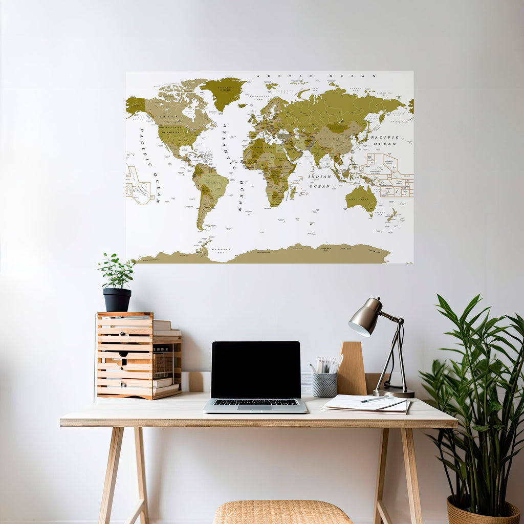 OLIVE EARTH ENCHANTMENT Selbstklebendes Horizontal-Poster