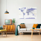 VIOLET WORLDVIEW Selbstklebendes Horizontal-Poster