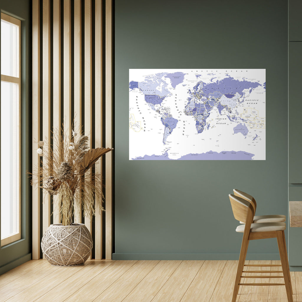 VIOLET WORLDVIEW Selbstklebendes Horizontal-Poster