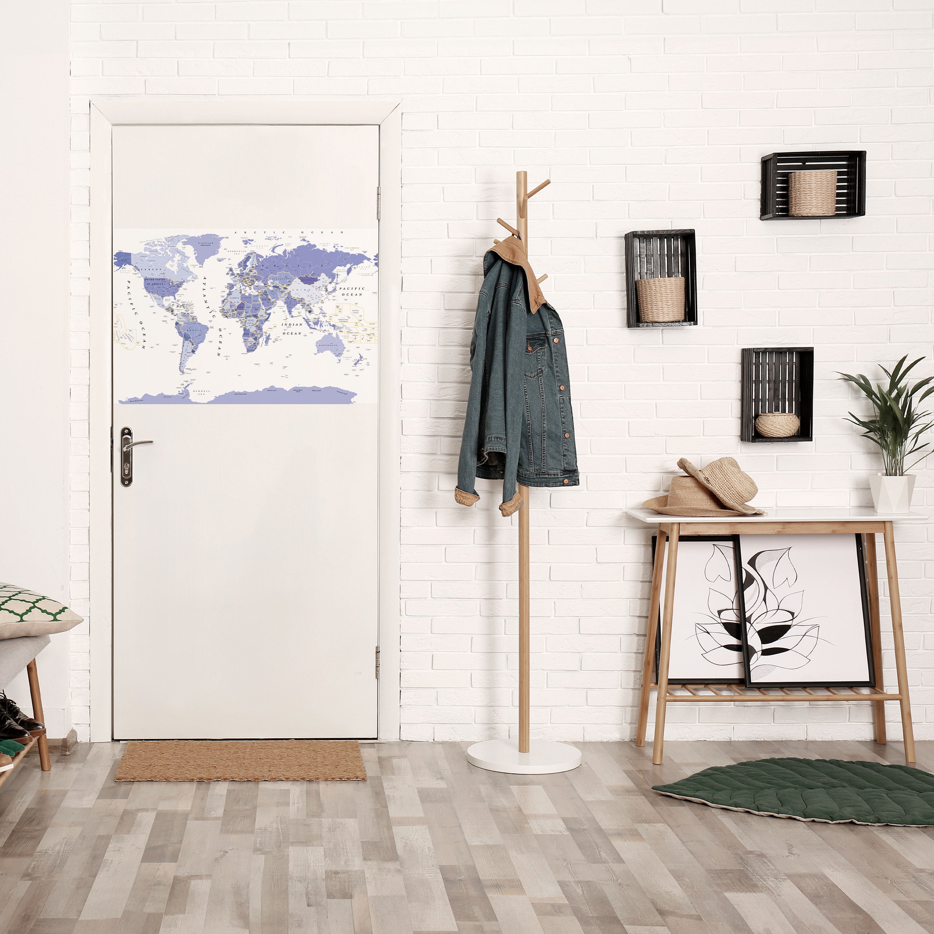 VIOLET WORLDVIEW Selbstklebendes Horizontal-Poster