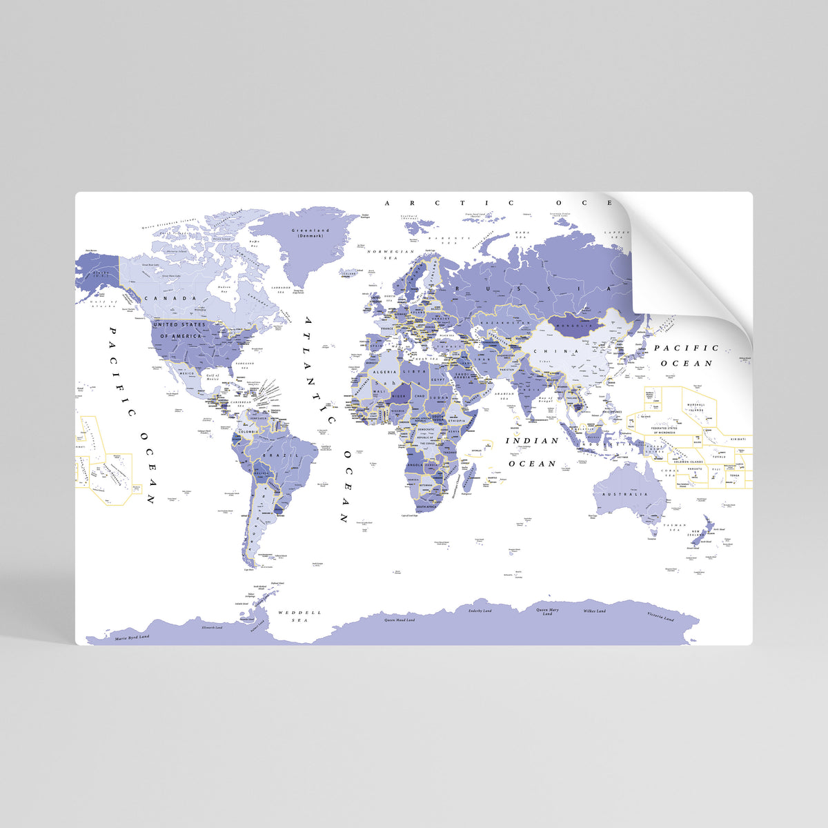 VIOLET WORLDVIEW Selbstklebendes Horizontal-Poster