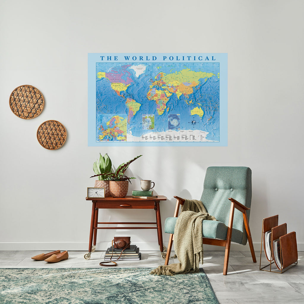 CONTINENTS OF CONNECTION Selbstklebendes Horizontal-Poster