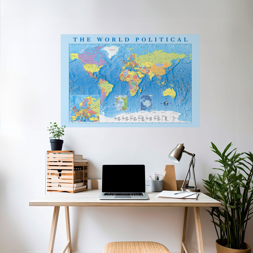 CONTINENTS OF CONNECTION Selbstklebendes Horizontal-Poster