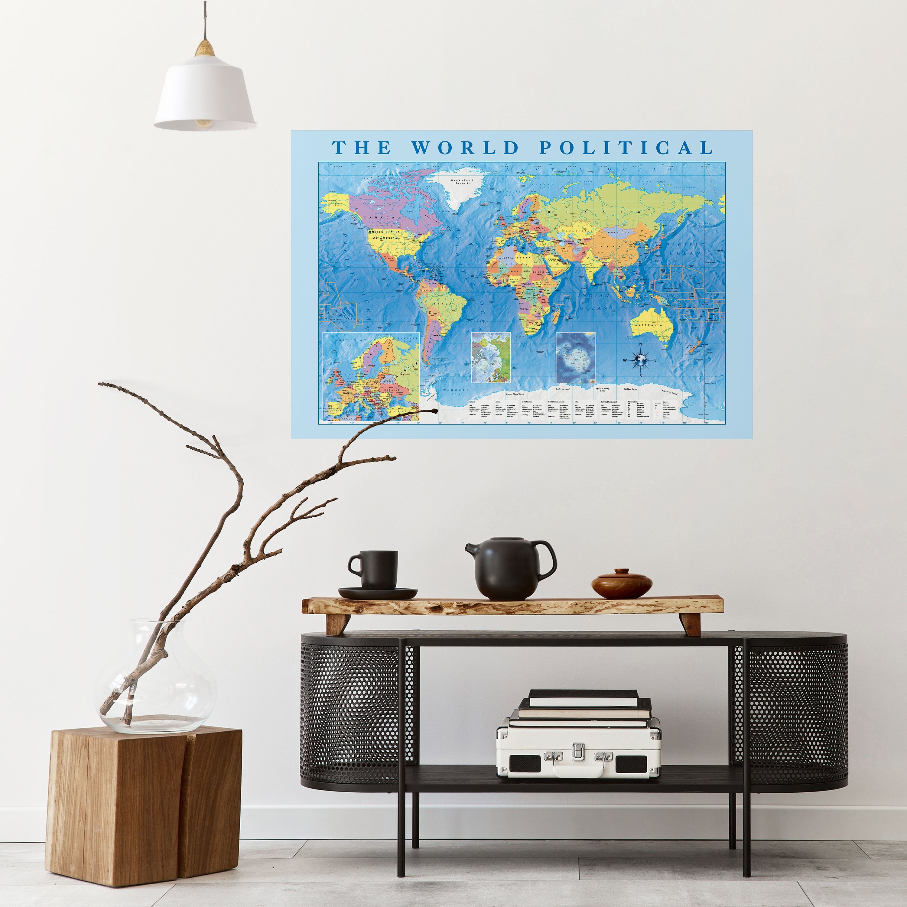 CONTINENTS OF CONNECTION Selbstklebendes Horizontal-Poster