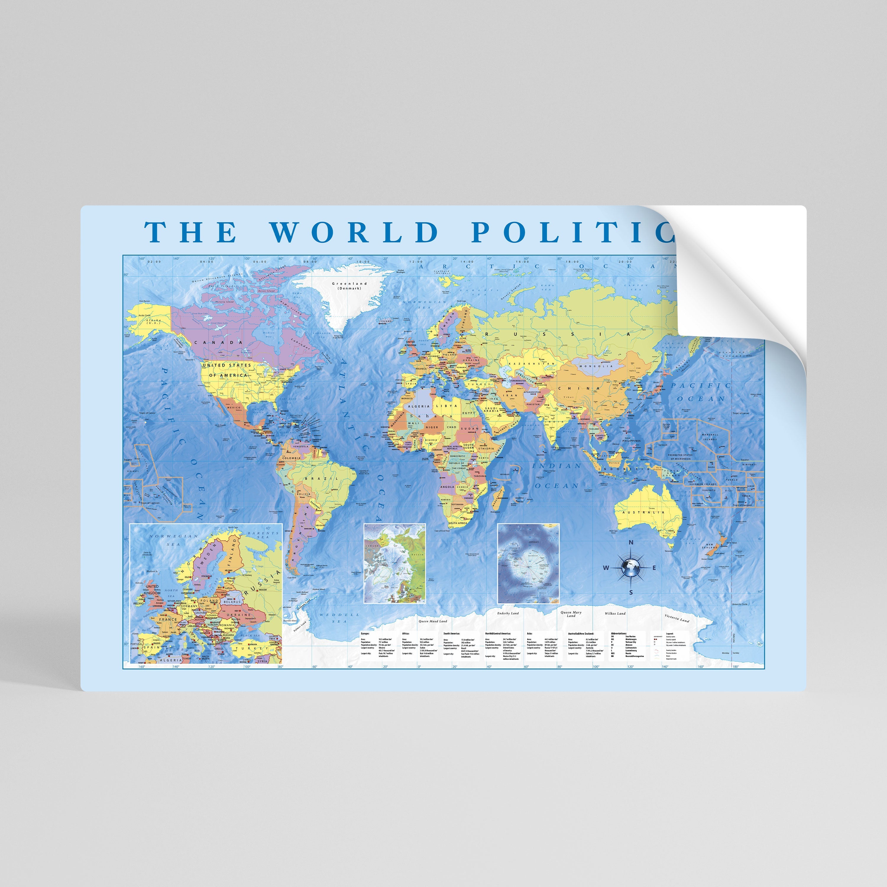 CONTINENTS OF CONNECTION Selbstklebendes Horizontal-Poster