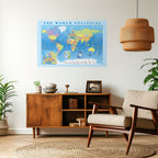 CONTINENTS OF CONNECTION Selbstklebendes Horizontal-Poster