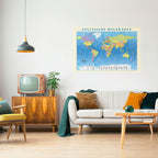 GLOBAL POLITICAL TAPESTRY [DE] Selbstklebendes Horizontal-Poster