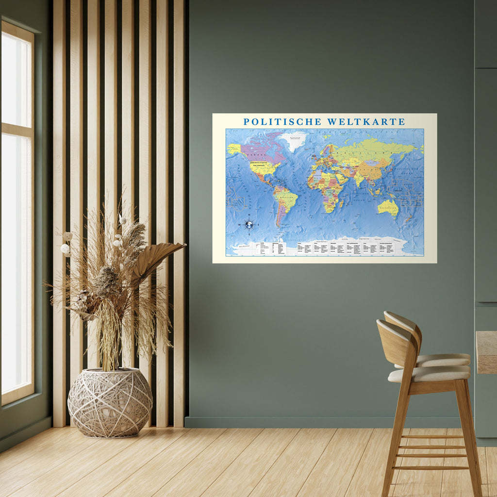 GLOBAL POLITICAL TAPESTRY [DE] Selbstklebendes Horizontal-Poster