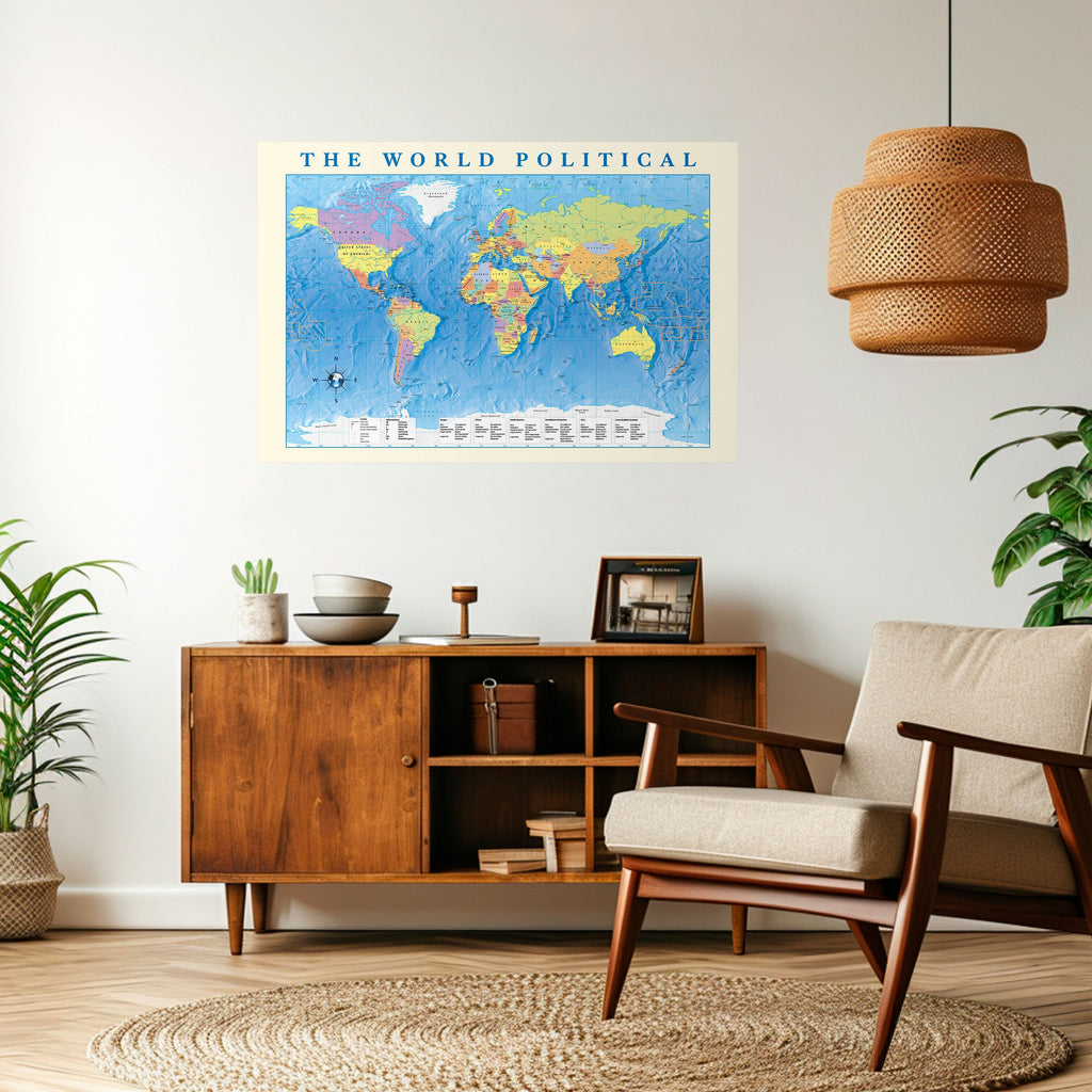 GLOBAL POLITICAL TAPESTRY [EN] Selbstklebendes Horizontal-Poster