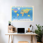 GLOBAL POLITICAL TAPESTRY [EN] Selbstklebendes Horizontal-Poster