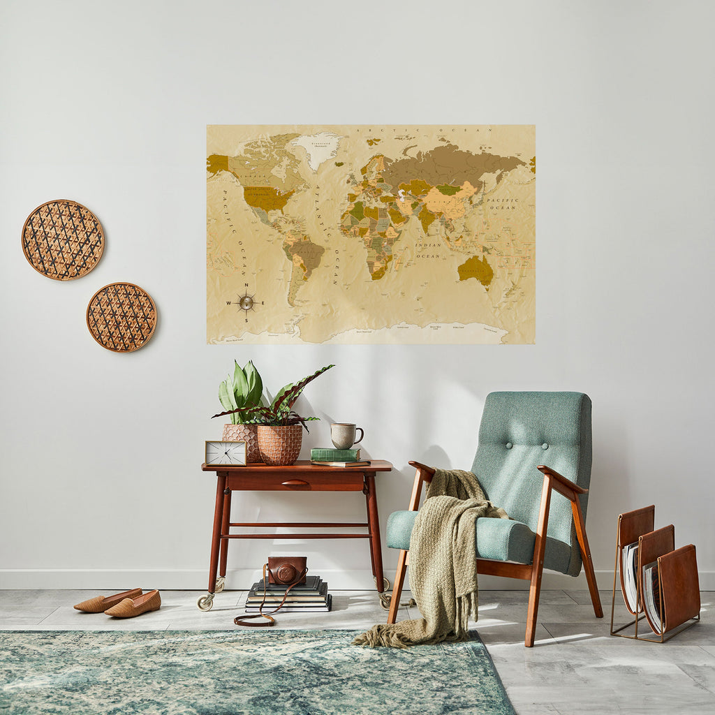 UNSUNG GEOGRAPHIES Peel and Stick Horizontal Poster