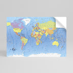 MAPPING OUR PLANET [DE] Peel and Stick Horizontal Poster