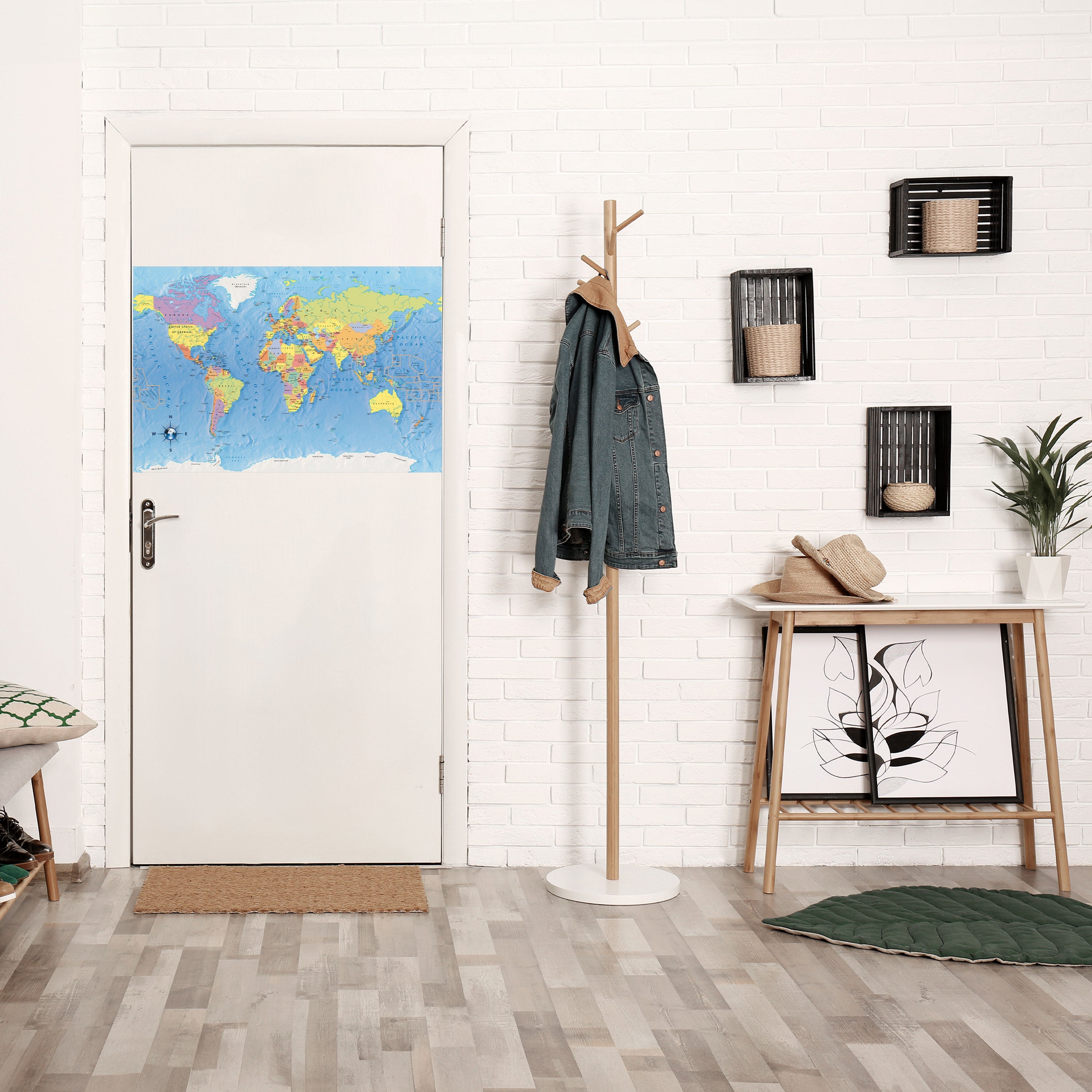 MAPPING OUR PLANET [EN] Horizontales Poster zum Abziehen und Aufkleben