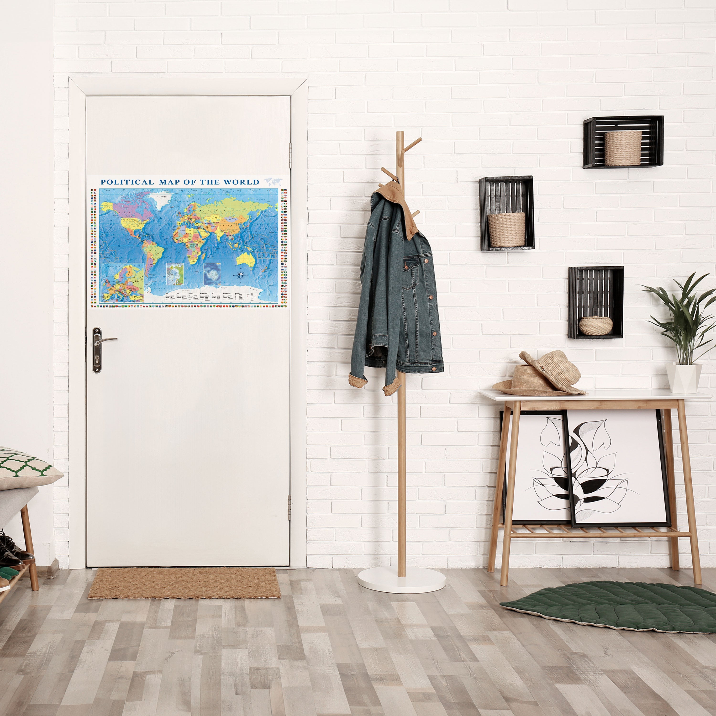 BORDERS AND BEYOND Horizontales Poster zum Abziehen und Aufkleben