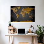 GLOBAL HARMONY MAP Peel and Stick Horizontal Poster