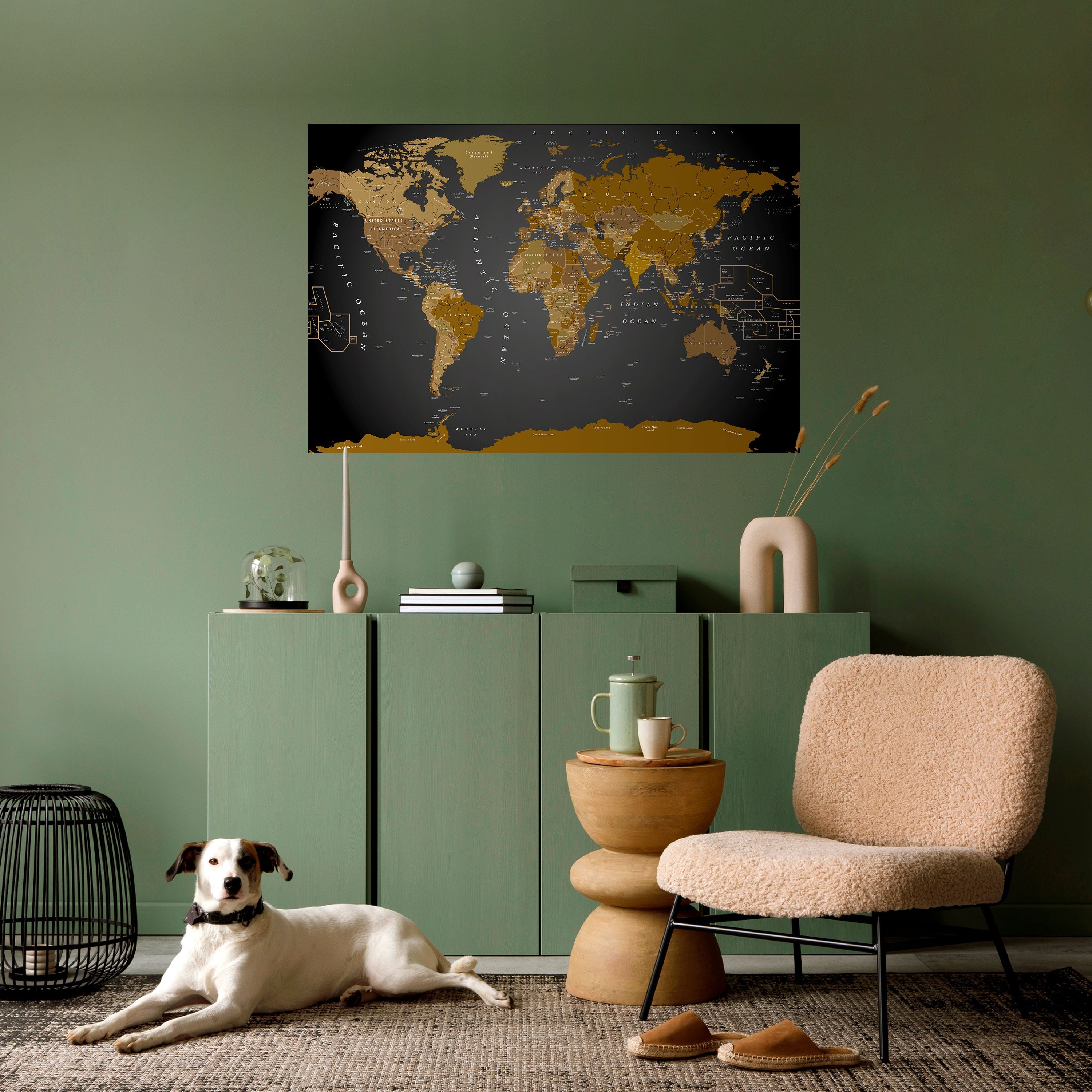 GLOBAL HARMONY MAP Horizontales Poster zum Abziehen und Aufkleben