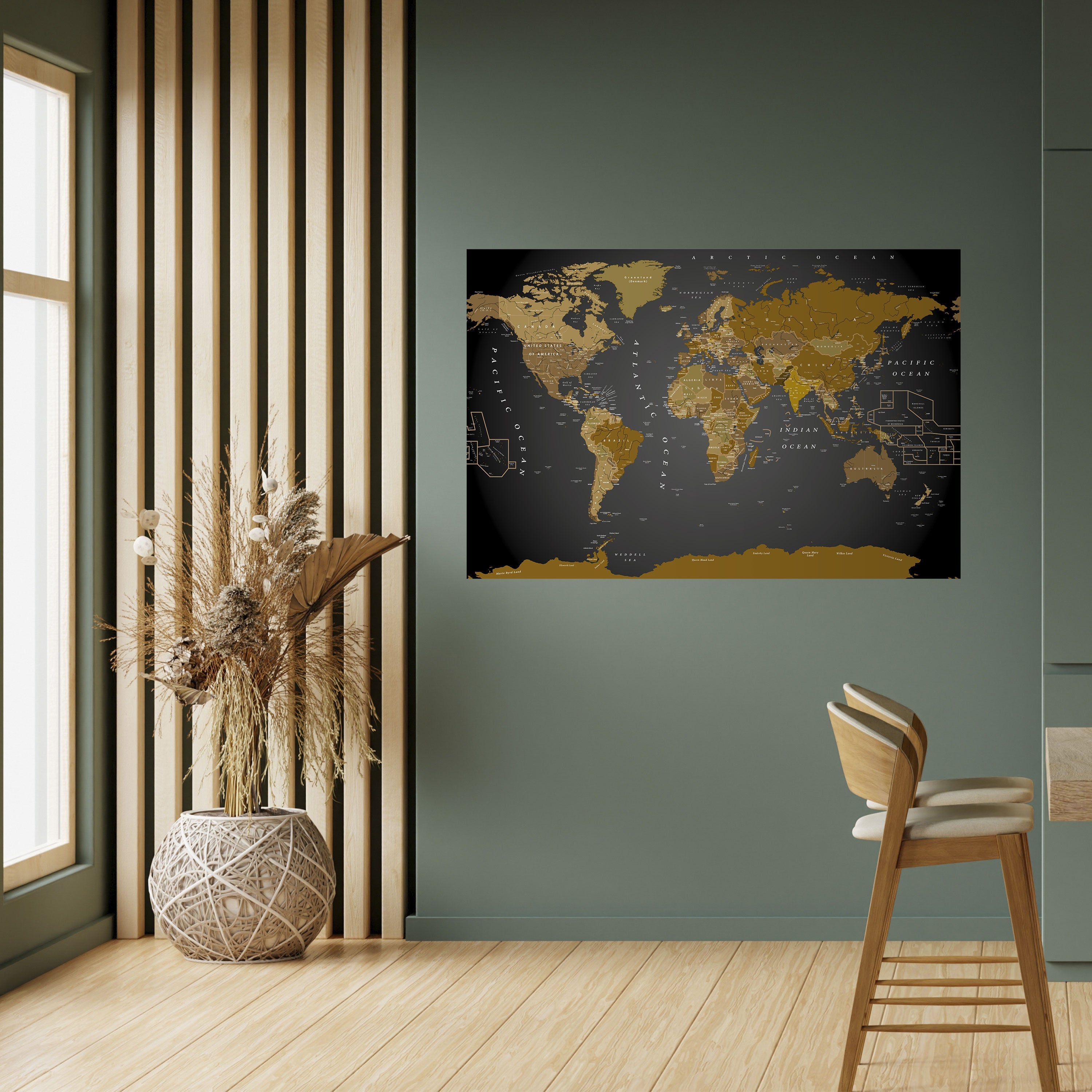 GLOBAL HARMONY MAP Horizontales Poster zum Abziehen und Aufkleben