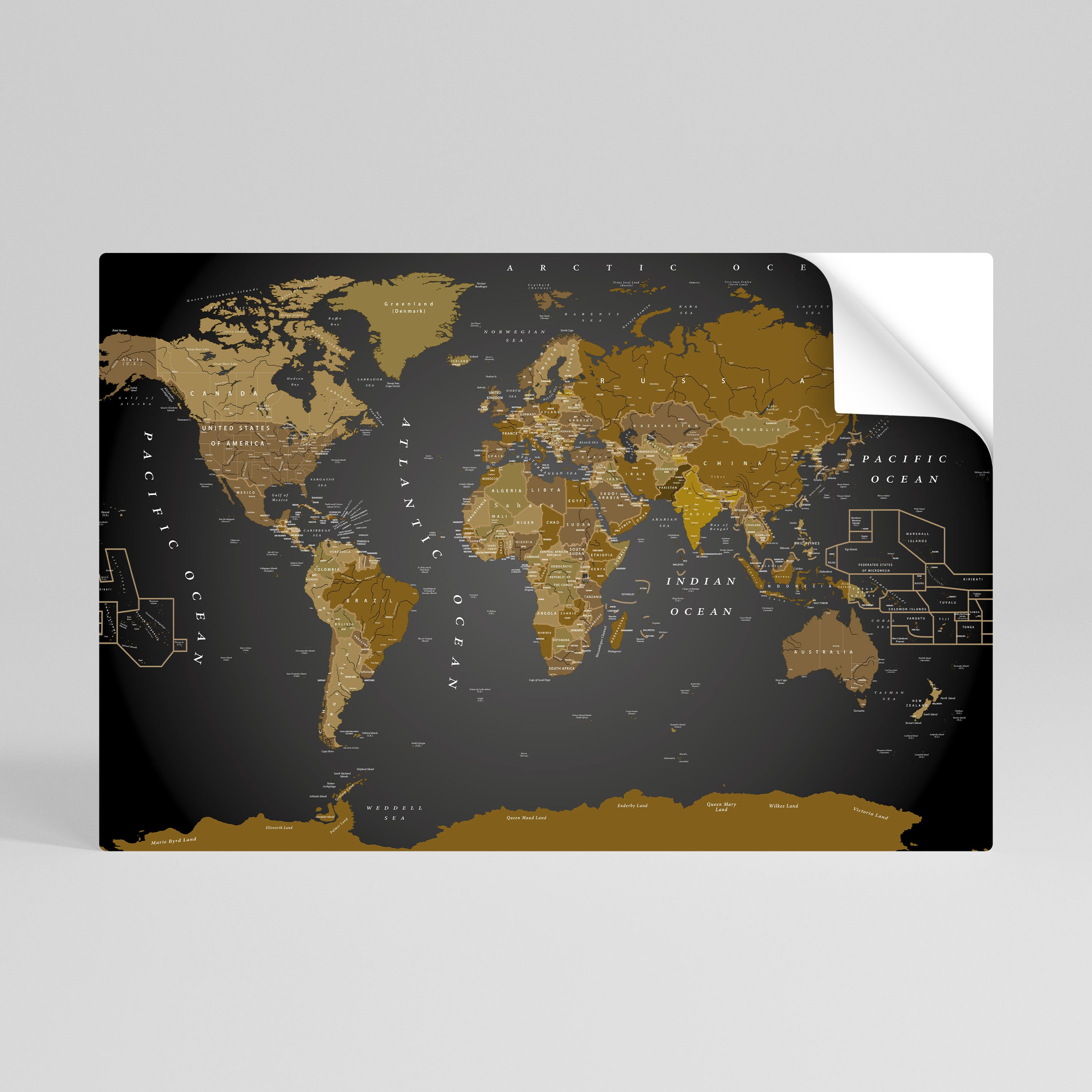 GLOBAL HARMONY MAP Selbstklebendes Horizontal-Poster