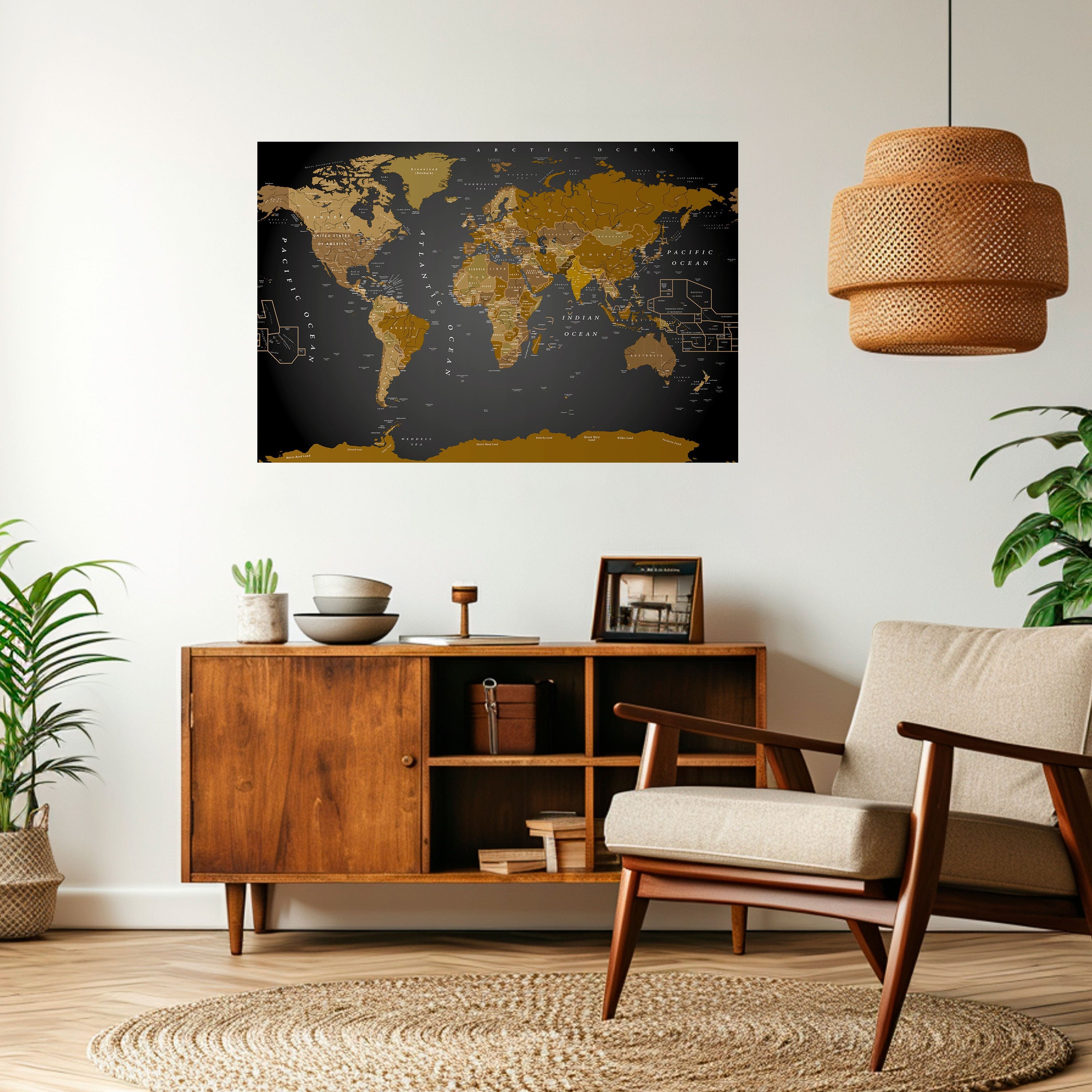 GLOBAL HARMONY MAP Horizontales Poster zum Abziehen und Aufkleben