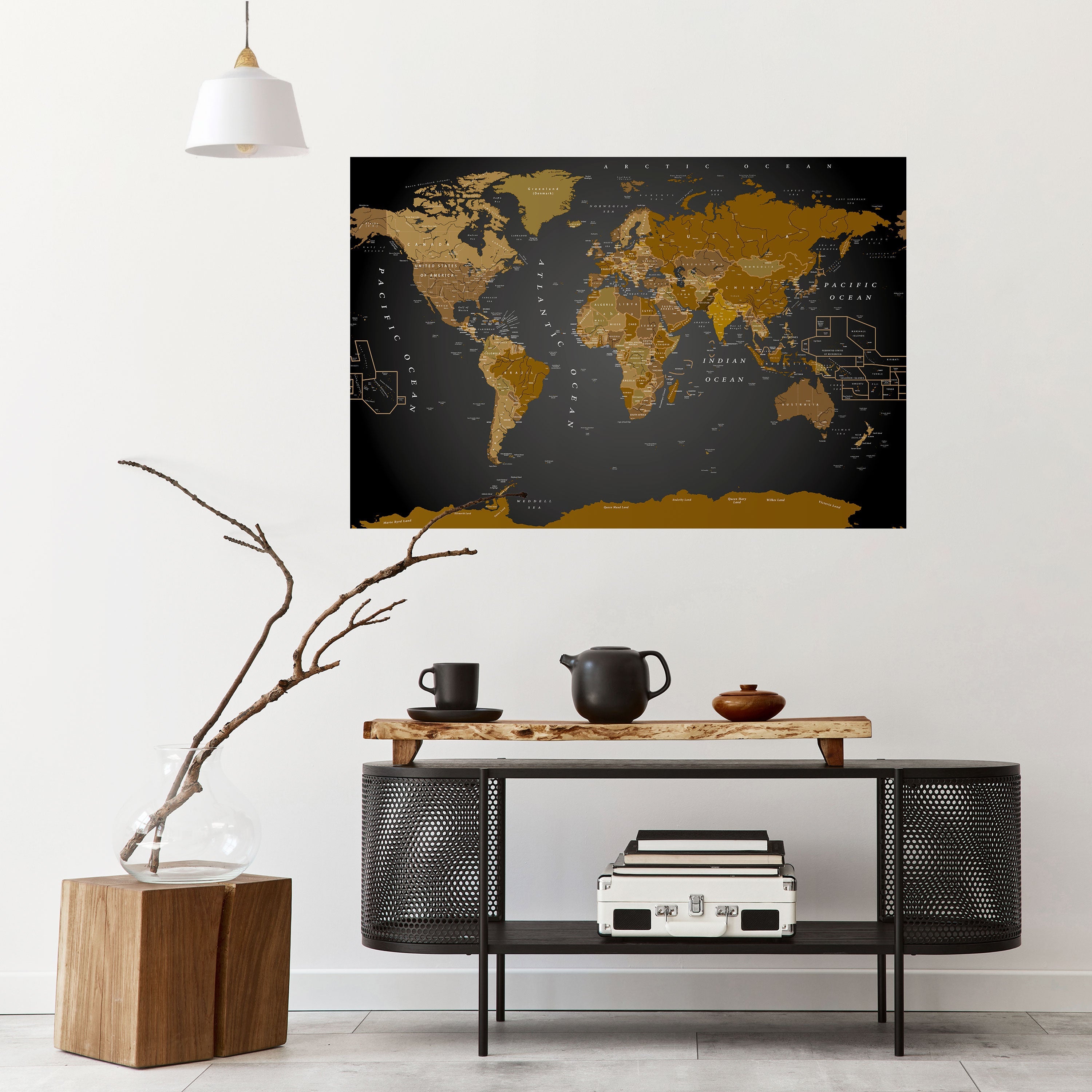 GLOBAL HARMONY MAP Horizontales Poster zum Abziehen und Aufkleben