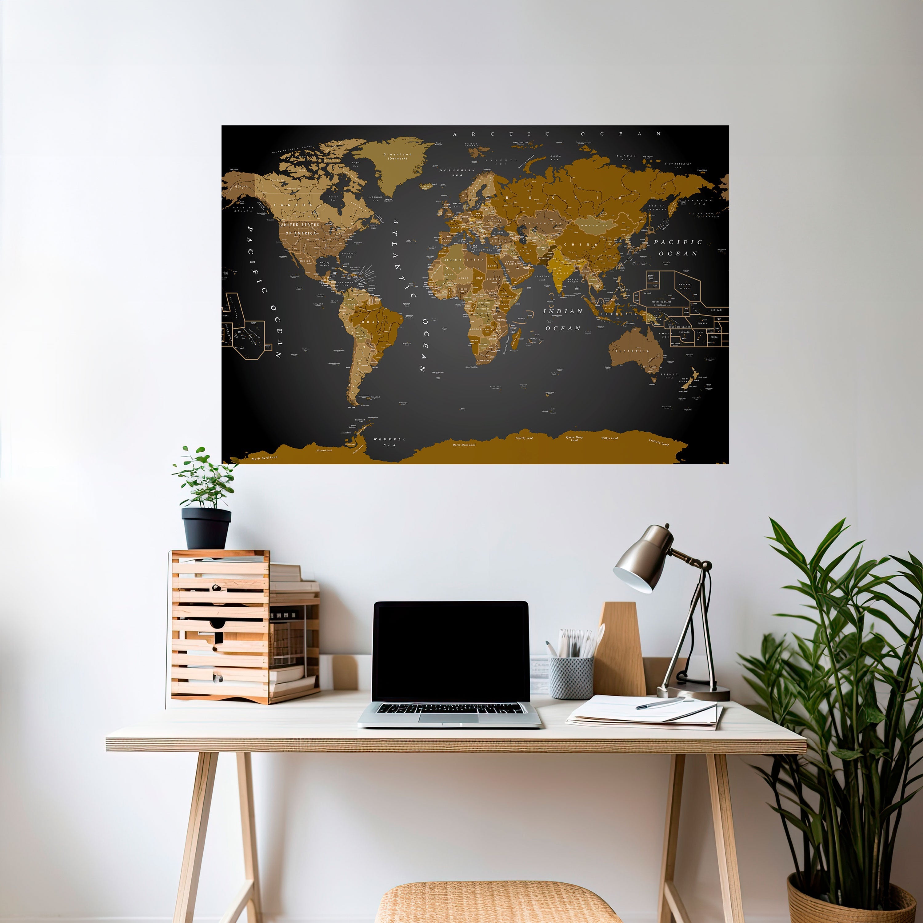 GLOBAL HARMONY MAP Horizontales Poster zum Abziehen und Aufkleben