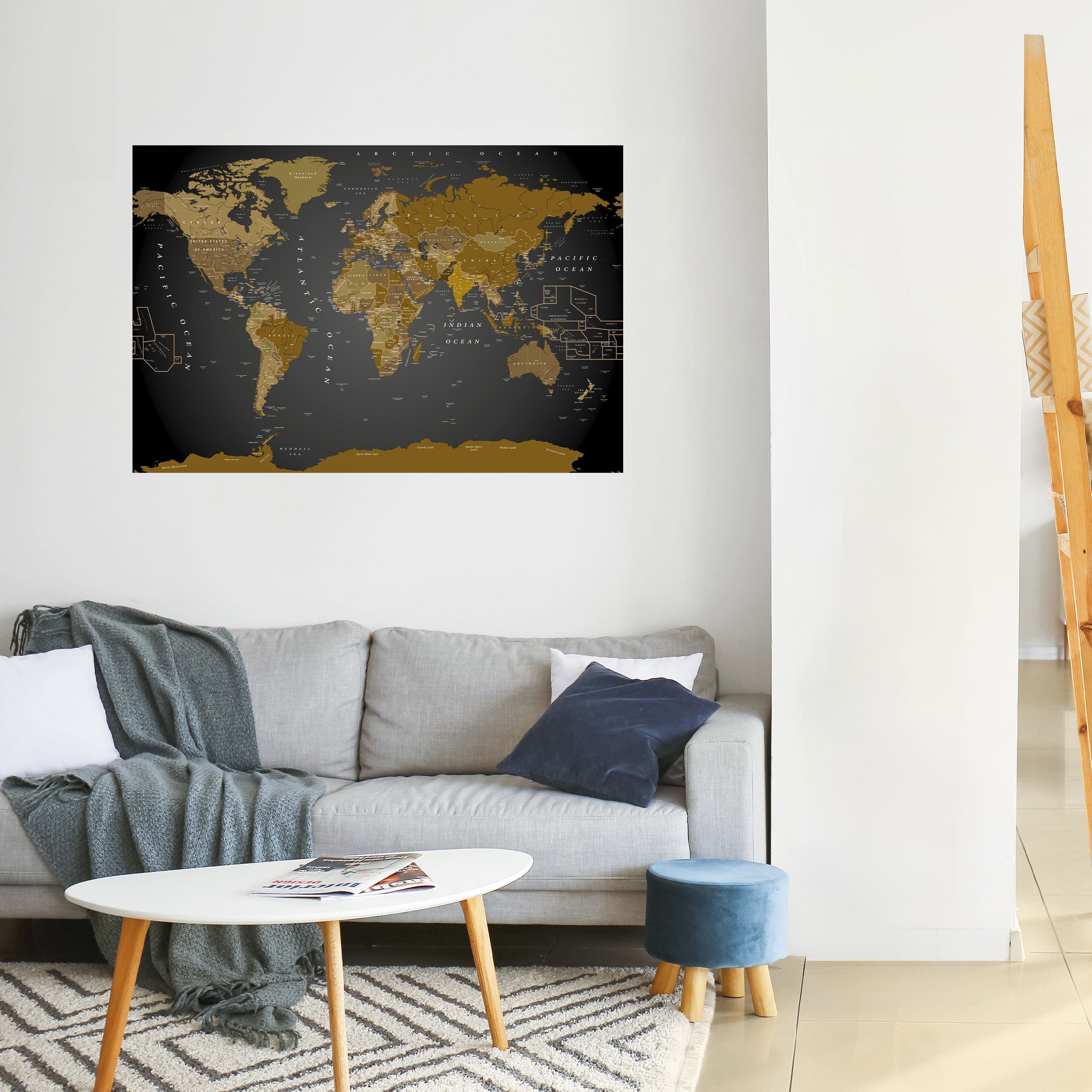 GLOBAL HARMONY MAP Horizontales Poster zum Abziehen und Aufkleben