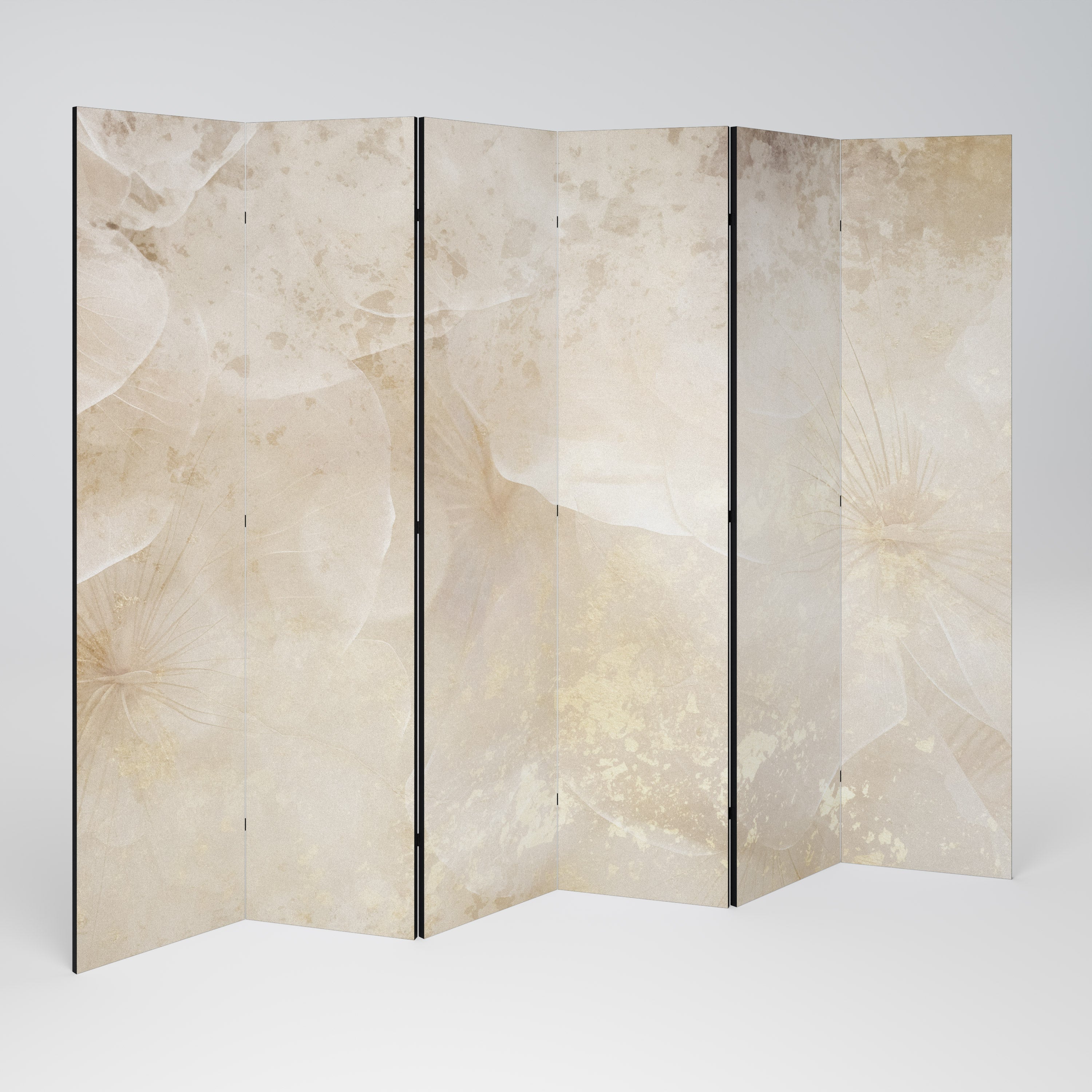 WHISPERING PETALS Dekorativer 6-teiliger Raumteiler