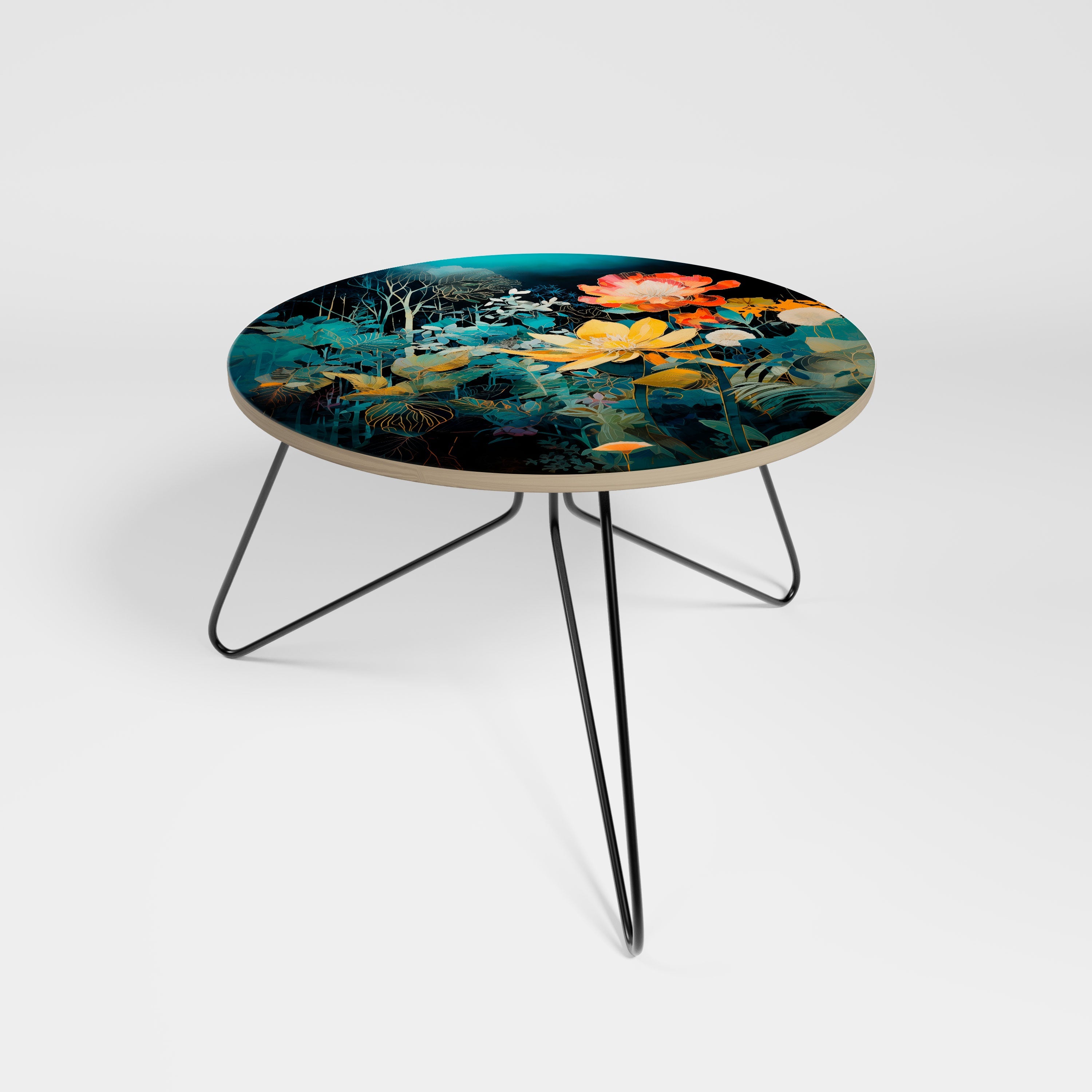 MIDNIGHT FLOWERS Couchtisch 60