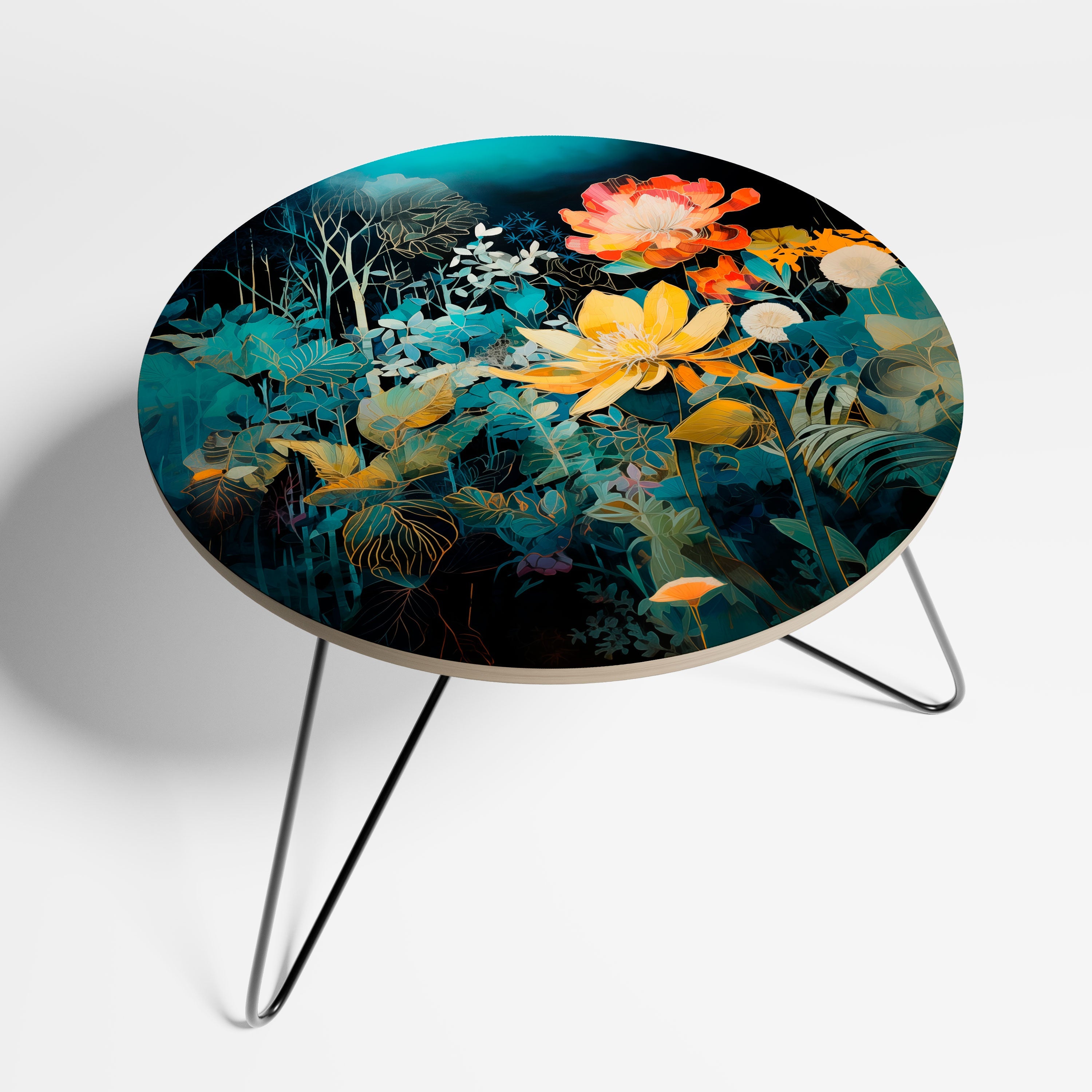 MIDNIGHT FLOWERS Couchtisch 60