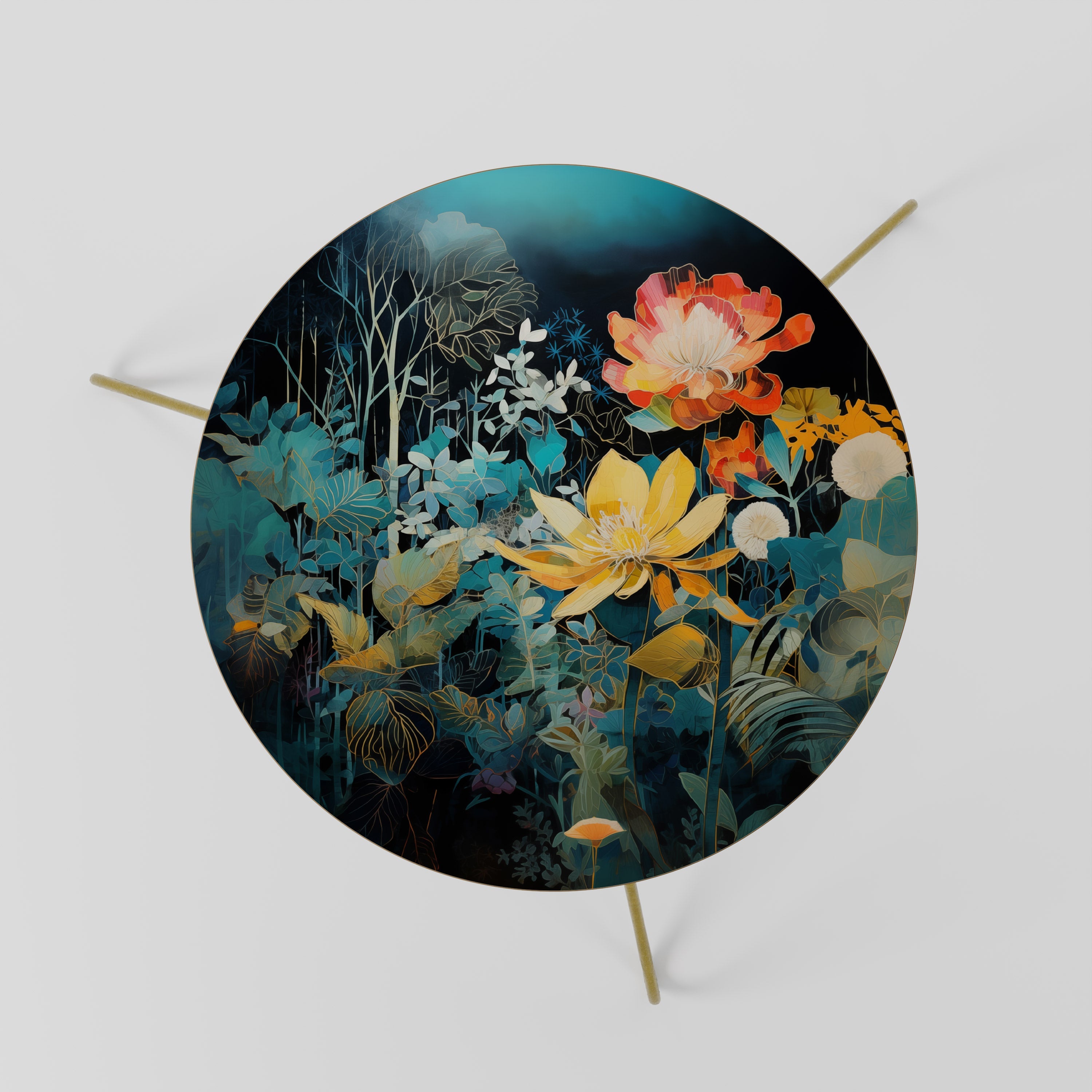 MIDNIGHT FLOWERS Couchtisch 60