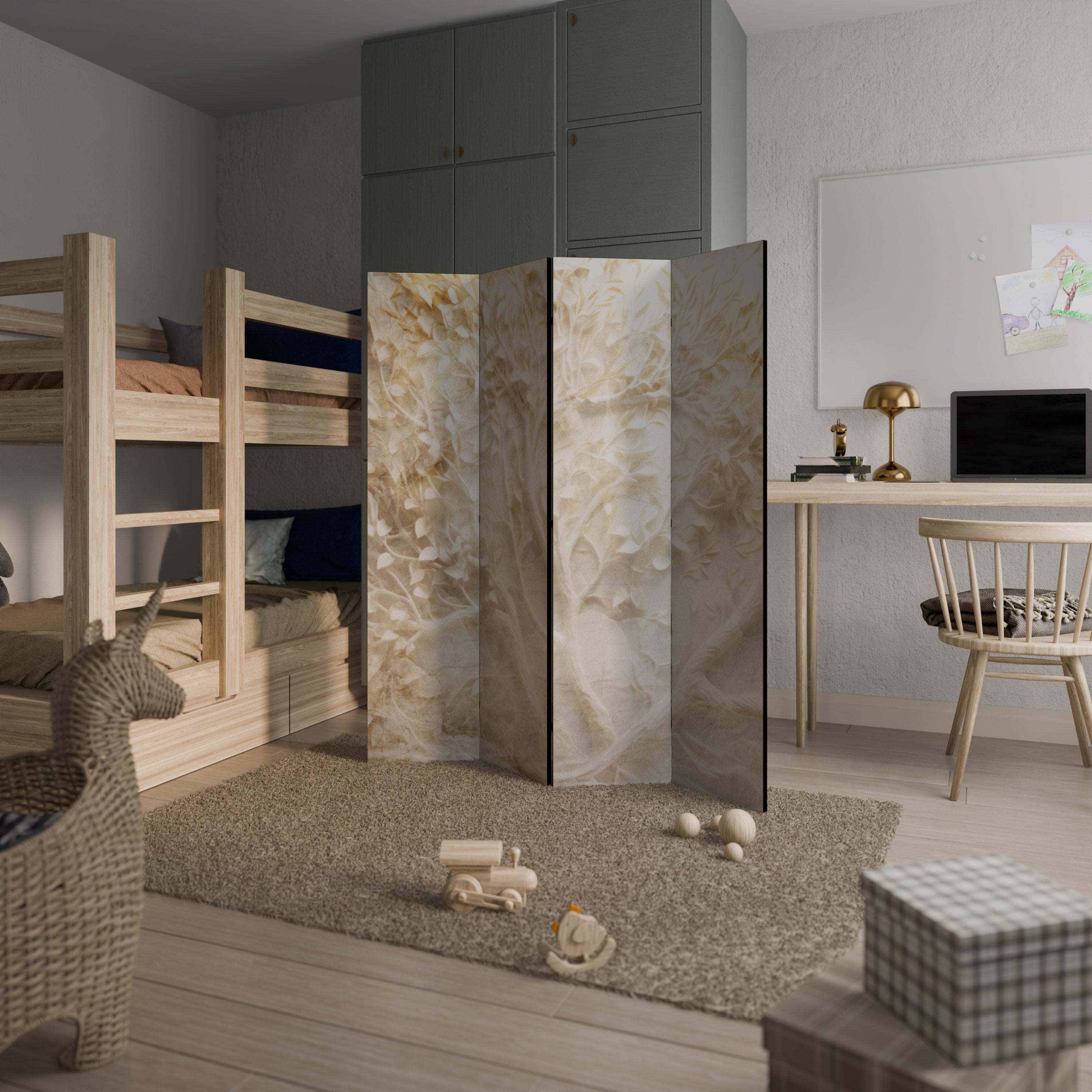 LUMINOUS GROWTH Dekorativer 4-teiliger Raumteiler