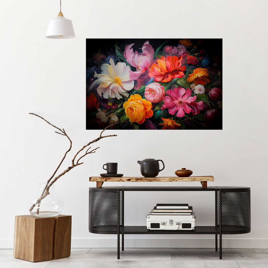 EPHEMERAL BOUQUET Selbstklebendes Horizontal-Poster