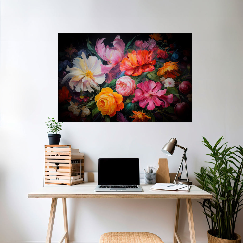 EPHEMERAL BOUQUET Selbstklebendes Horizontal-Poster
