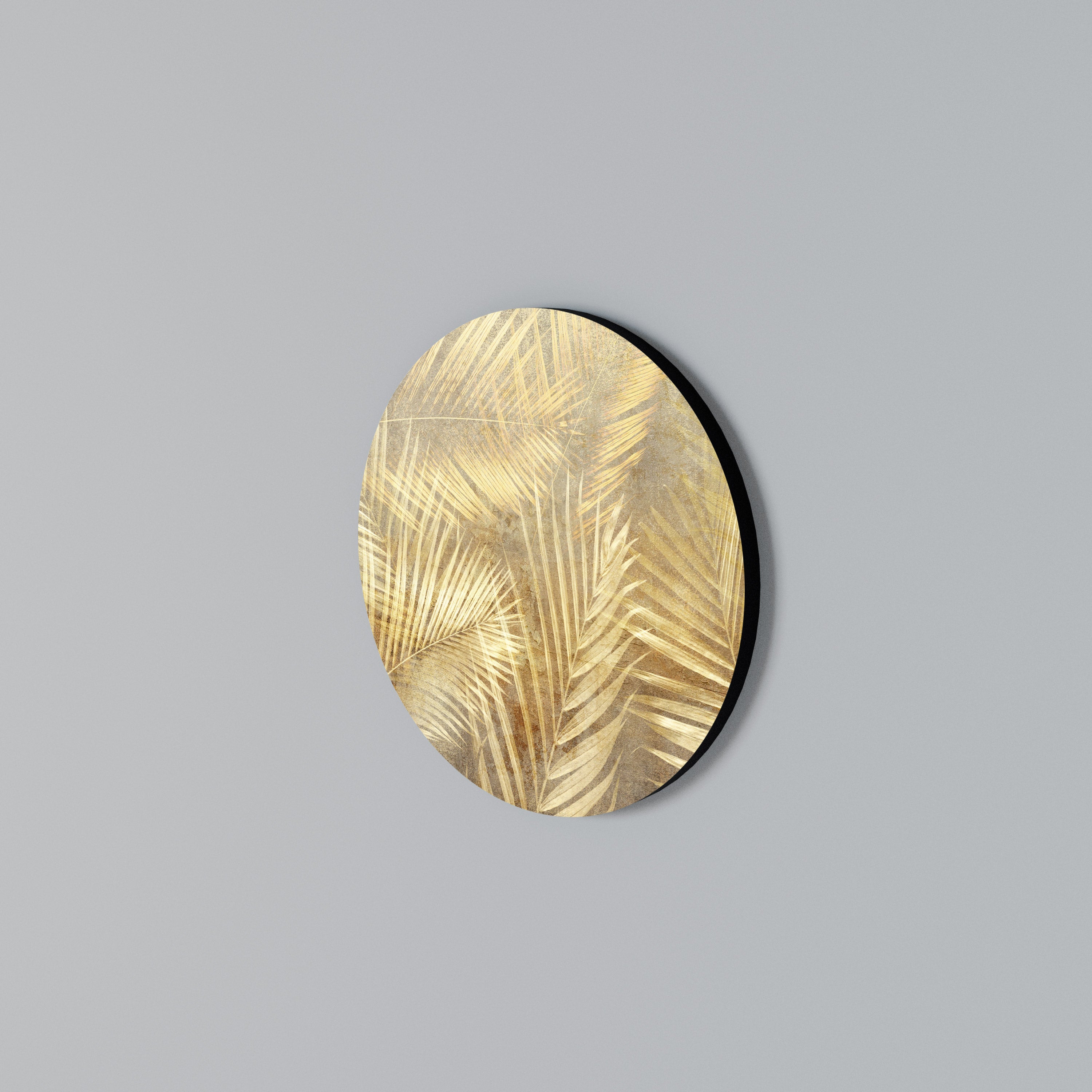 GOLDEN PALM DREAMSCAPE Round Wall Art