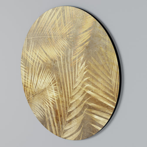 GOLDEN PALM DREAMSCAPE Round Wall Art