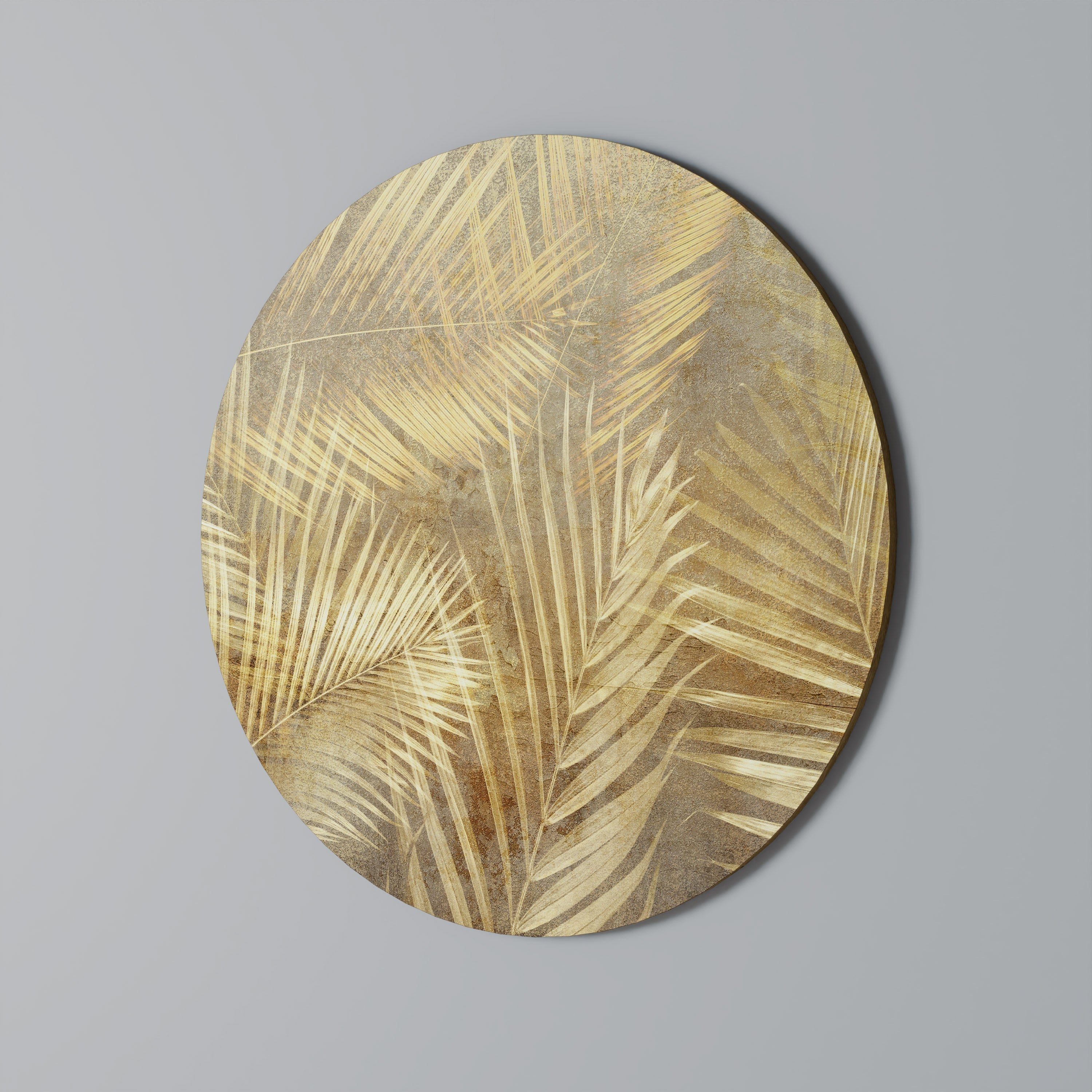 GOLDEN PALM DREAMSCAPE Runde Wanddekoration Ø 69 cm