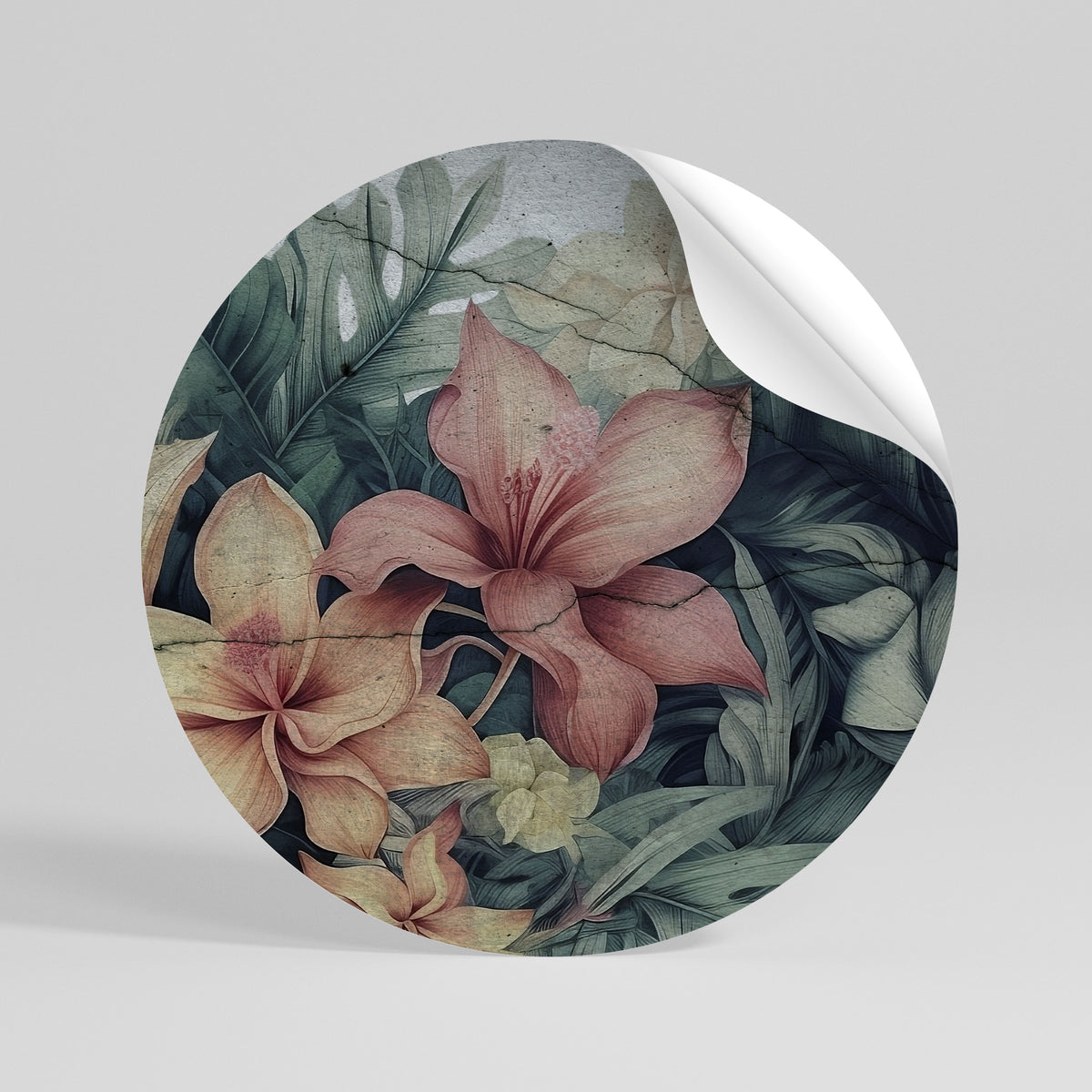 HEAVENLY BLOOM Runder Wandsticker zum Abziehen und Aufkleben