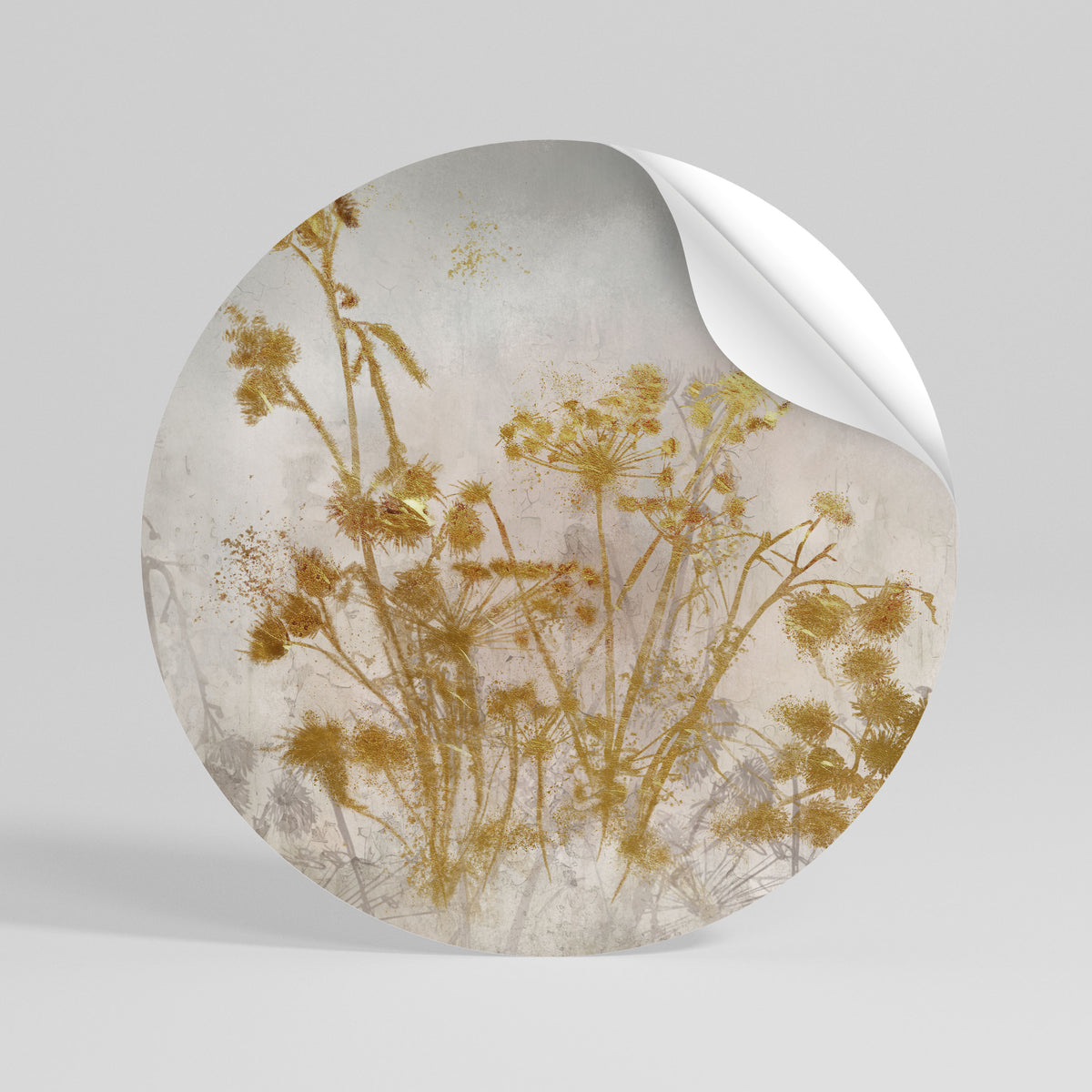 LONESOME SPRIG Runder Wandsticker zum Abziehen und Aufkleben