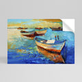 SERENE BOAT ESCAPADE Selbstklebendes Horizontal-Poster