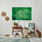SUBTLE GREEN SYMPHONY Peel and Stick Horizontal Poster