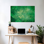 SUBTLE GREEN SYMPHONY Peel and Stick Horizontal Poster