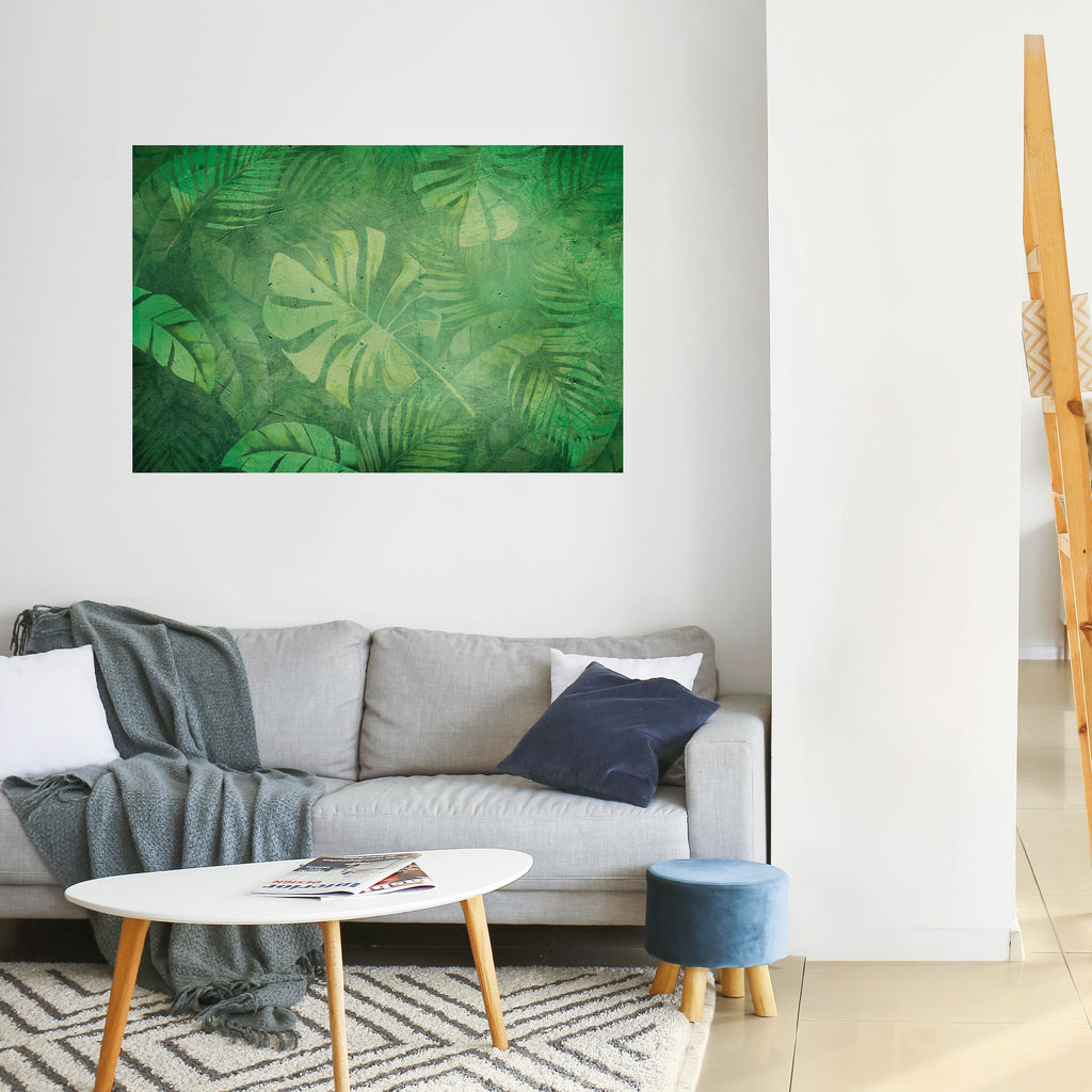 SUBTLE GREEN SYMPHONY Peel and Stick Horizontal Poster