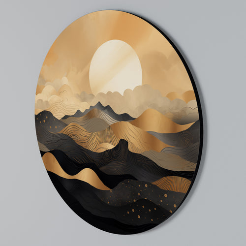 MYSTICAL SUNSET HORIZON Round Wall Art